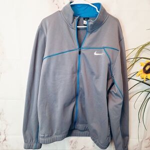 Nike Therma Fit Kobe Bryant Jacket Mens XL Gray Blue Full Zip Running Gym